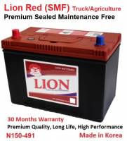 N150 - 491 LION RED Premium Sealed Maintenance Free (SMF) 30 Months Warranty
